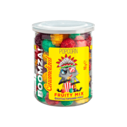 Boomza Popcorn Caramelized Mix Fruits 90g - Distribución Mayorista