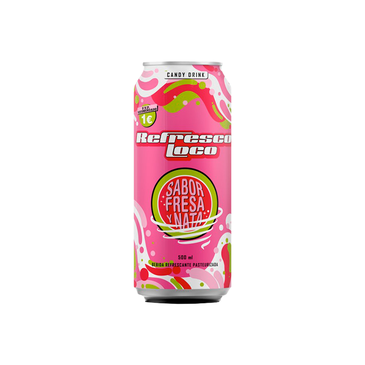 Refresco Loco Fresa y Nata 500ml Marcado - Distribución Mayorista