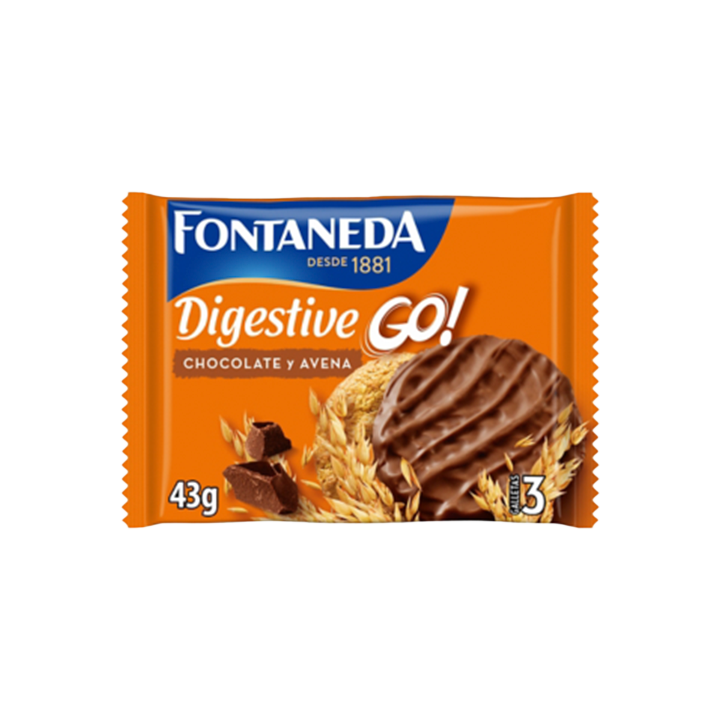 Digestive Go! Schokolade und Avena 43g Fontaneda - Distribución Mayorista