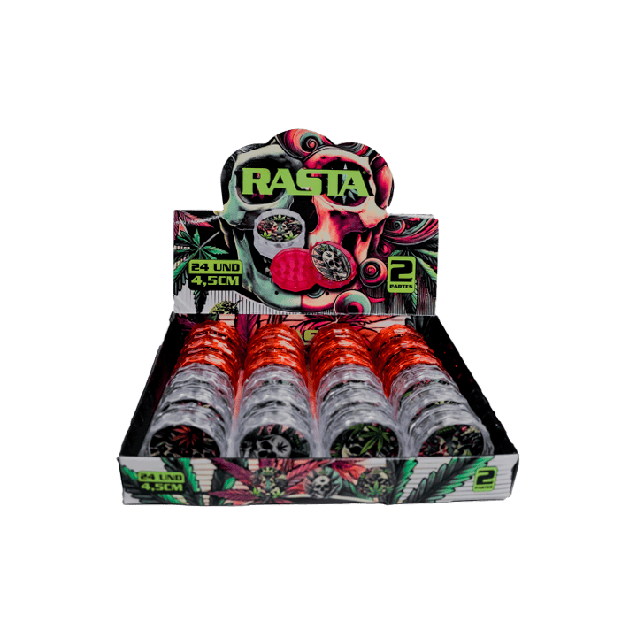 Grinder Teschi 2 Parti 4,5 cm Rasta | Distribución Mayorista