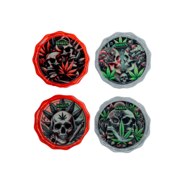 Rasta Schedels Grinder 2-delig 4,5 cm | Distribución Mayorista