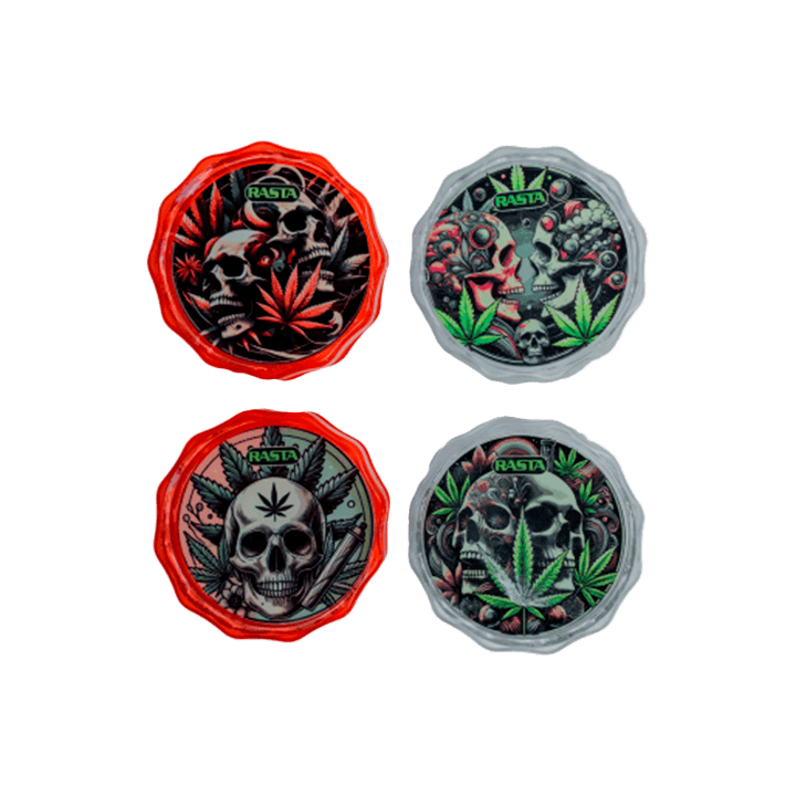 Grinder Teschi 2 Parti 4,5 cm Rasta | Distribución Mayorista