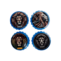 Grinder Lions 3 Parties 4.8cm Rasta - Distribución Mayorista