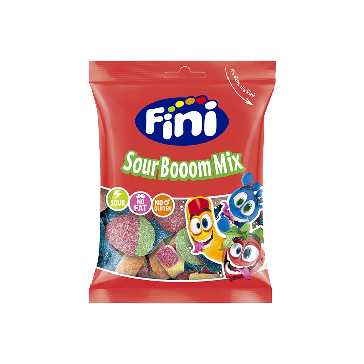 Sour Boom Mix Zuur Assortiment 90 g Fini | Distribución Mayorista