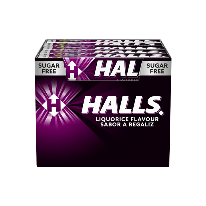 Halls Liquorice S/A 20 units - Distribución Mayorista