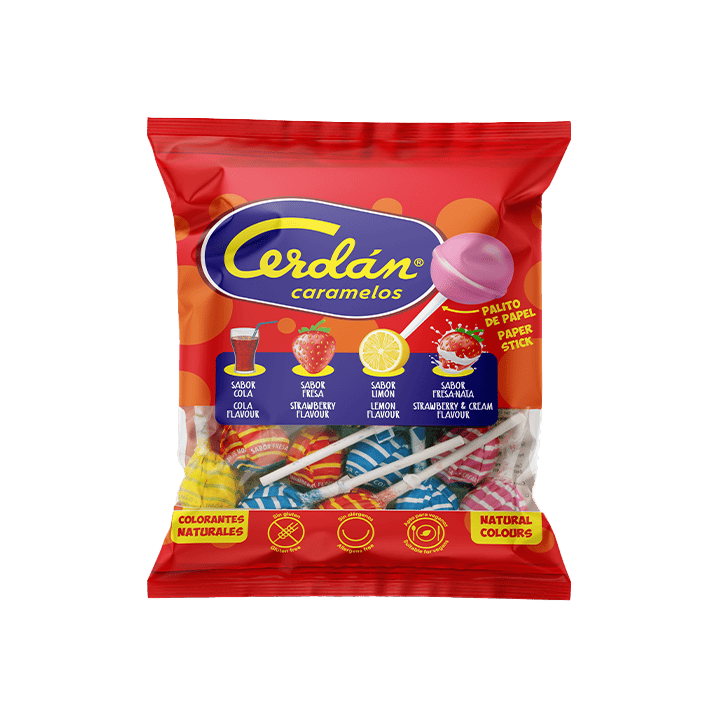 Chupa-chupa sortido Cerdán Rebuçados 12g - Distribución Mayorista