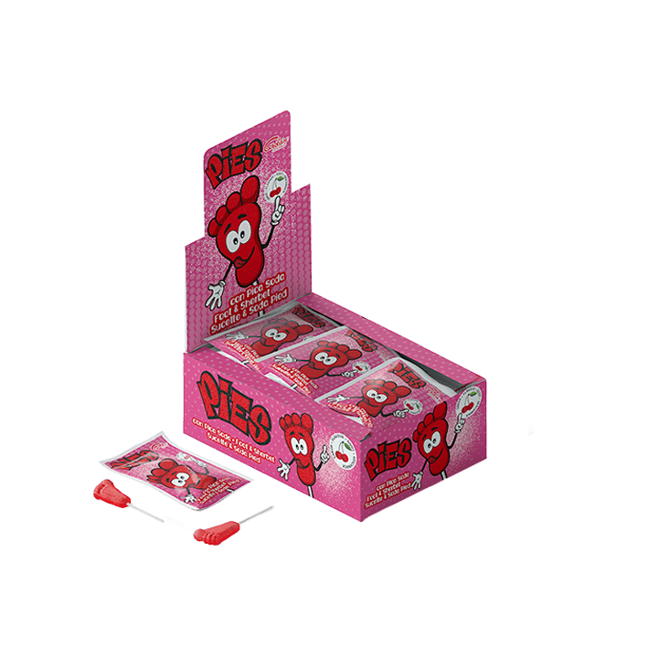 Sobres Pies Pica Soda Cereza 8g Cerdán Caramelos - Distribución Mayorista